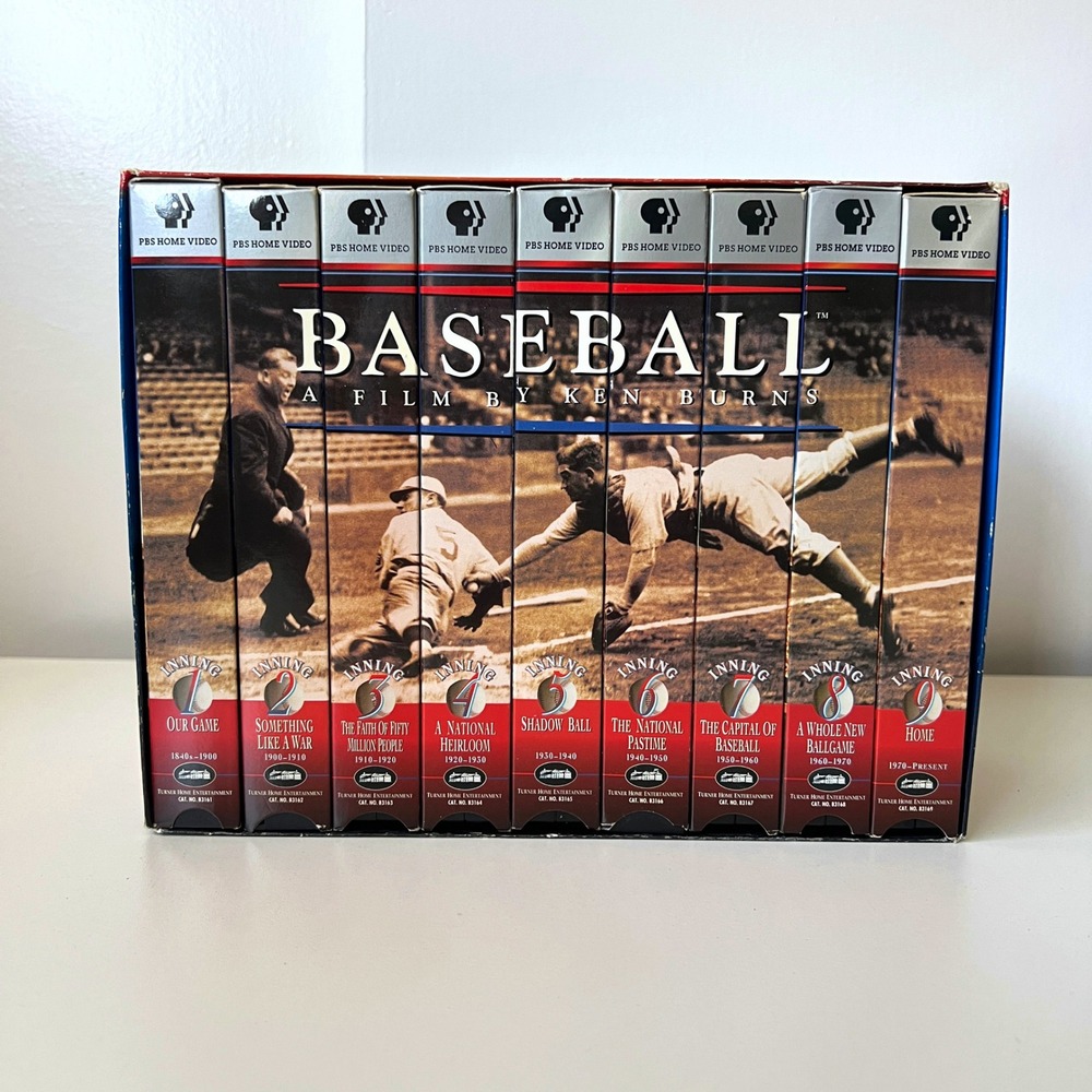 Ken Burns Baseball VHS Box Set PBS Home Video 9 Tape Collection Complete 1994